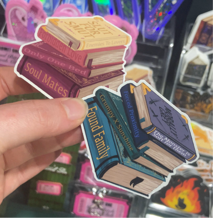 Tropes Book Stack (Slut for Smut) Sticker