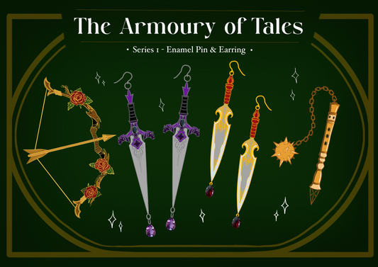 The Armoury Of Tales - Series 1 Enamel Pin & Earring