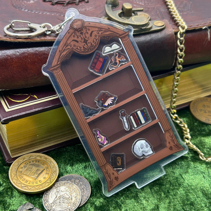 Bookshelf Shaker Keychain & Standee