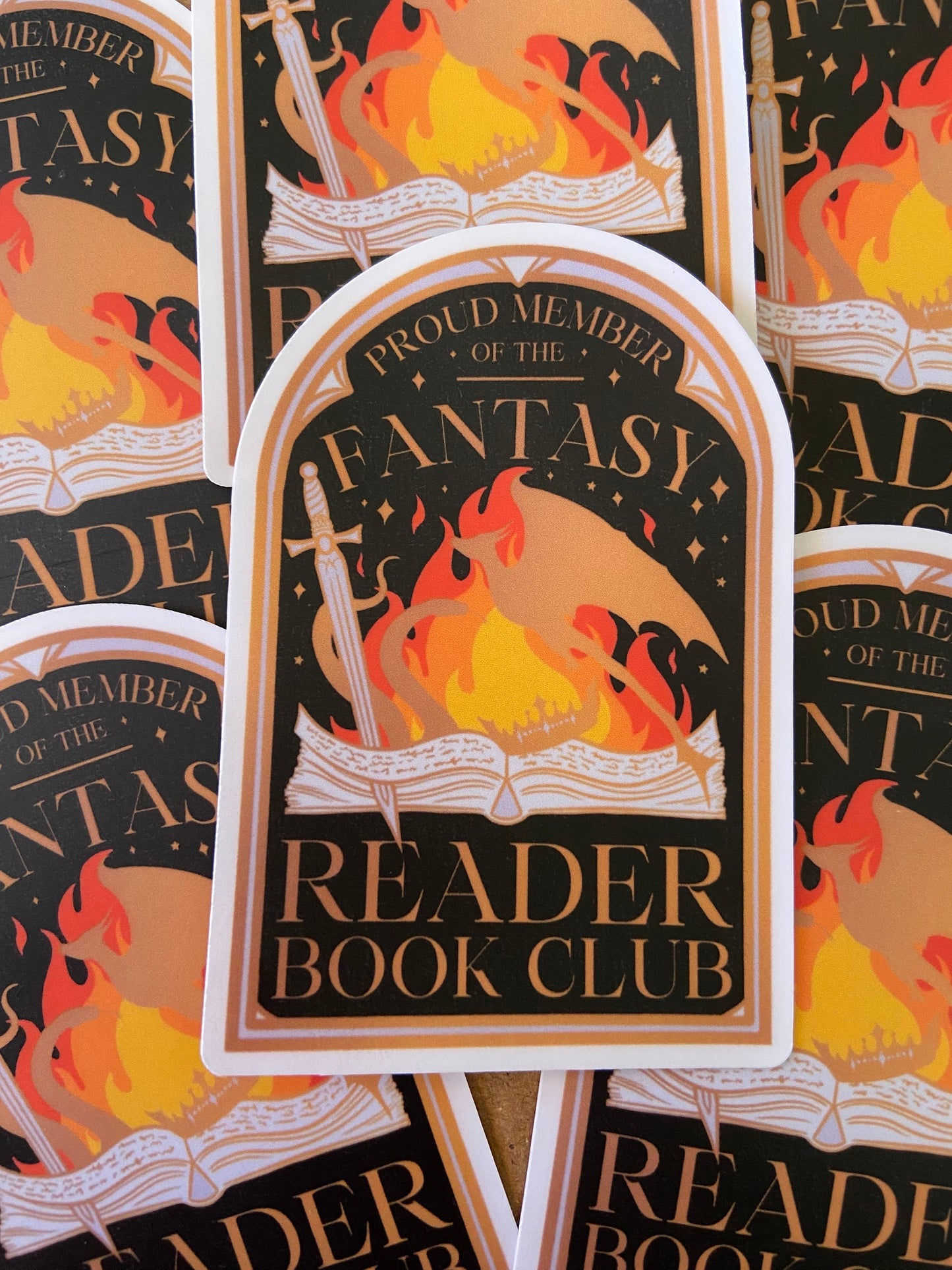 Proud Member of the Fantasy Readers Book Club Vinyl Sticker