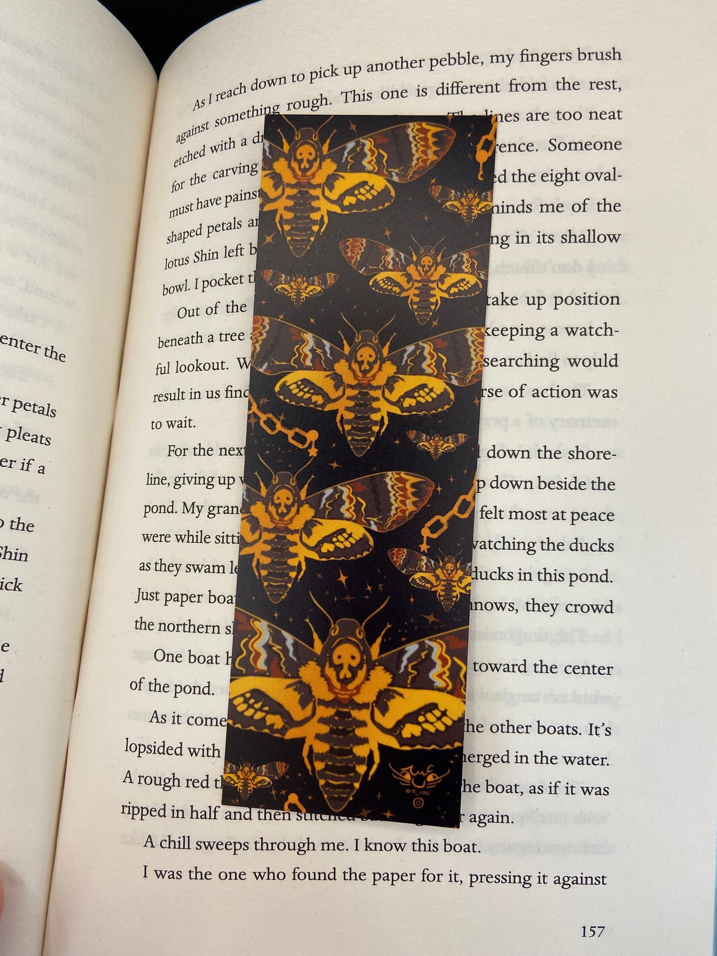 Dead Head Moth Bookmark | Double Sided