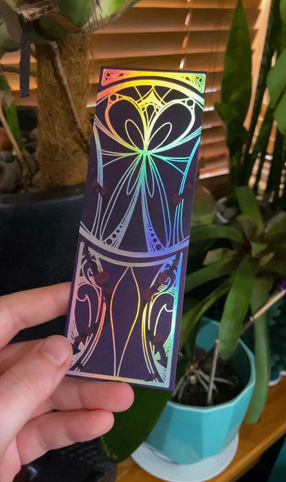 Iridescent Elegance Foil Bookmark