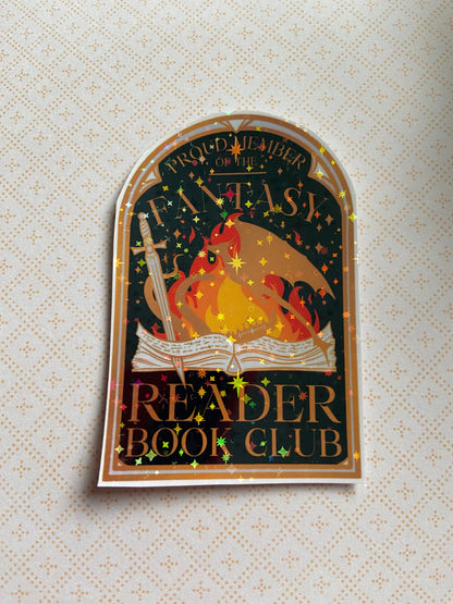 Proud Member of the Fantasy Readers Book Club Vinyl Sticker