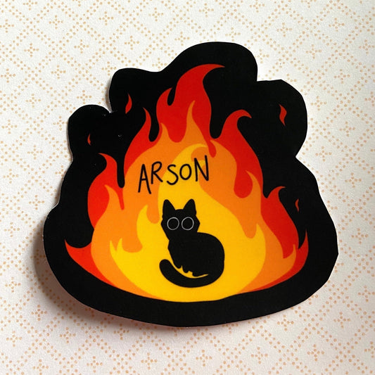 Arson Cat Vinyl Sticker