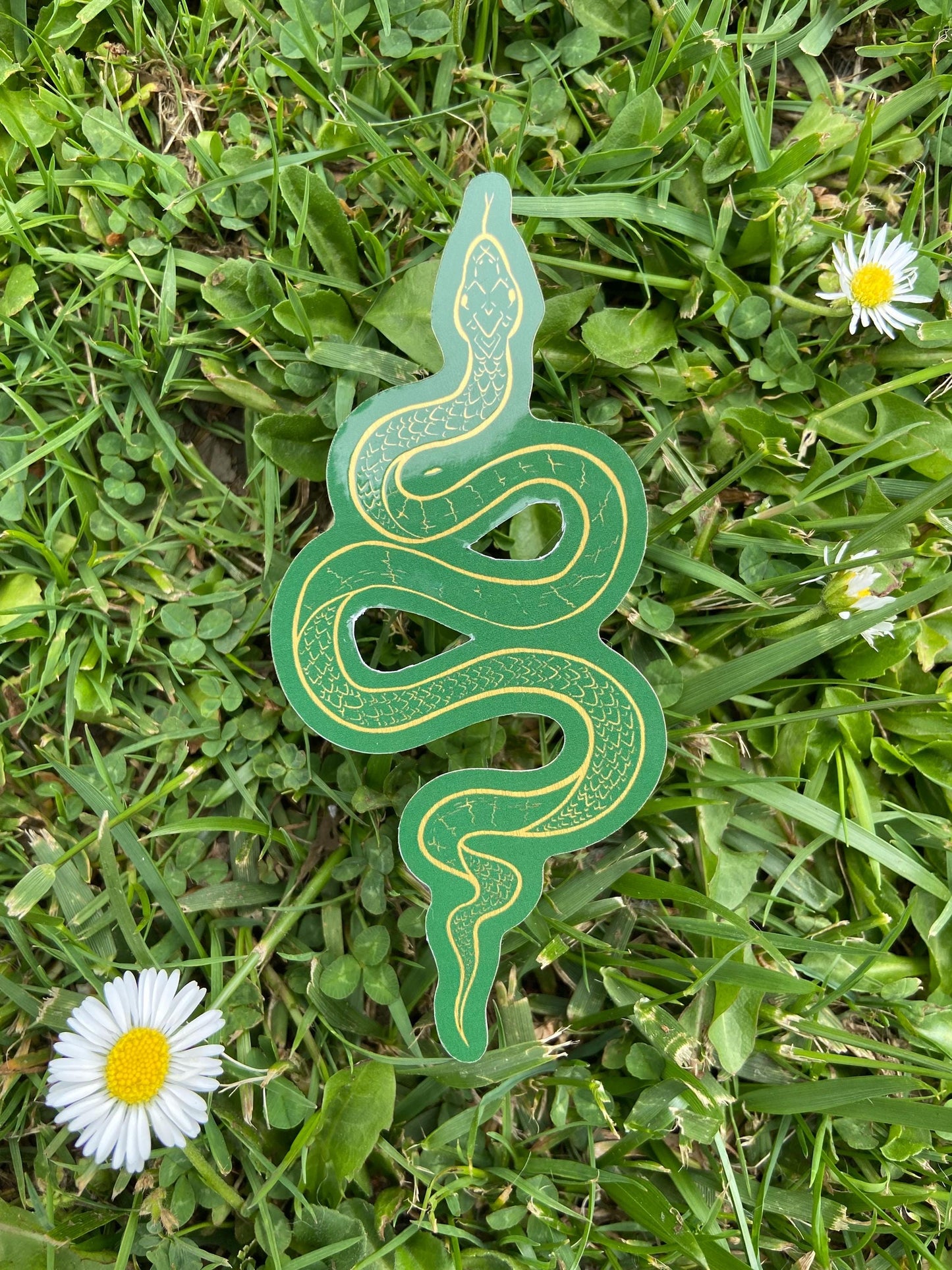 Golden Snake Vinyl Sticker