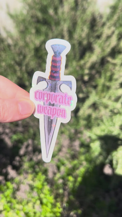 Corporate Weapon - Holographic Sticker